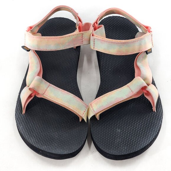 TEVA Original Universal Women's Tie Dye Sorbet Lemon Sandals - Picture 1 of 6
